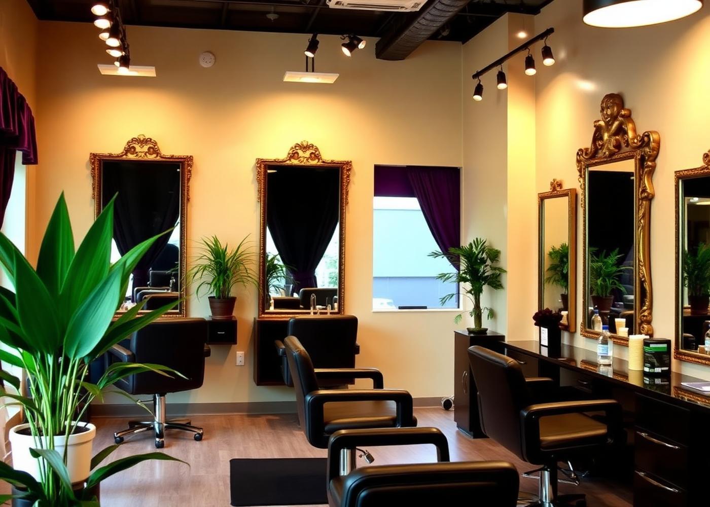 Inside the Kiki African Hair Braiding & Weaving salon in Las Vegas